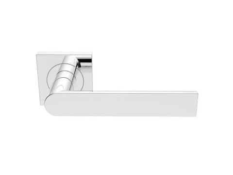 Serozzetta Concept Door Handle On Square Rose - Polished Chrome - Pair