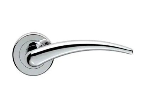 Serozzetta Luna Door Handle on Rose - Pair