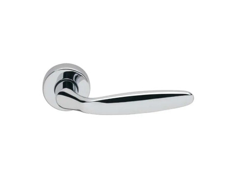 Manital Derby Door Handle on Rose - Pair