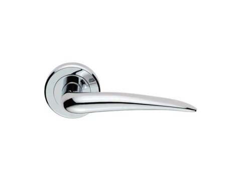 Serozzetta Tempest Door Handle On Rose - Pair