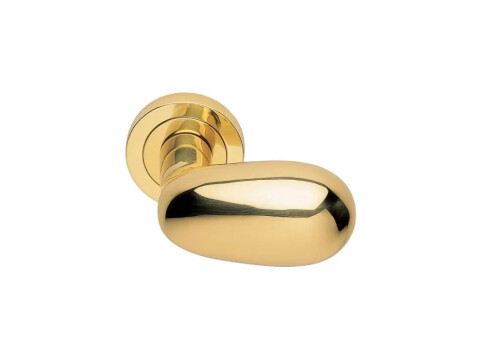 Manital Uovo Door Handle on Rose - Pair