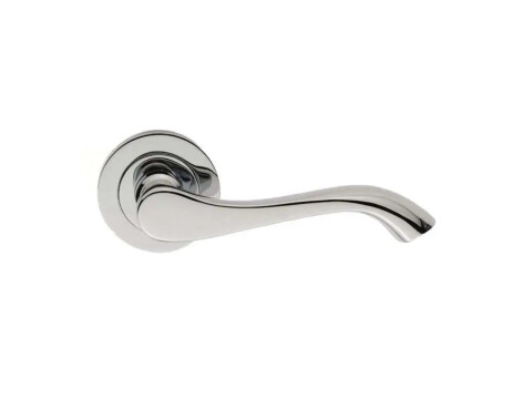 Serozzetta Blanco Door Handle on Rose - Pair