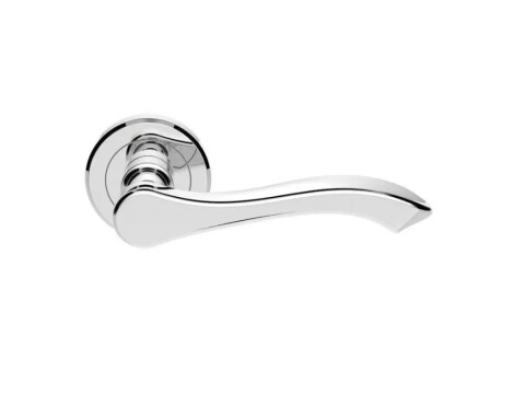 Serozzetta Style Door Handle on Rose - Pair