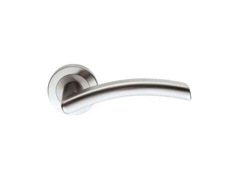 Serozzetta - Gris Door Handle On Rose - Satin Chrome - Pair
