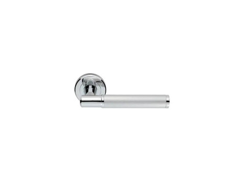 Serozzetta - Image Door Handle on Rose - Satin and Polished Chrome - Pair