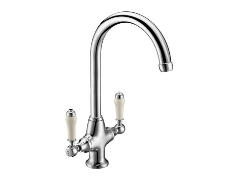 Traditional Twin Cruciform Shaped Sink Mixer