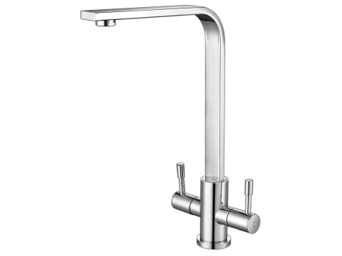 Square Twin Lever Square Neck Sink Mixer
