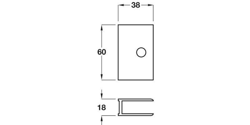 Cubicle Channel Brkt Set Through Fix SAA