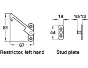 Restrict Safety Catch-Restrictor RH MSS
