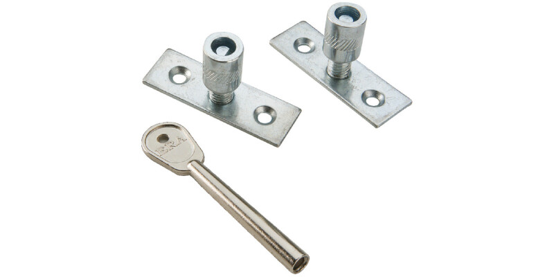 Window Lock, Sash, with Standard Key, Steel and Brass