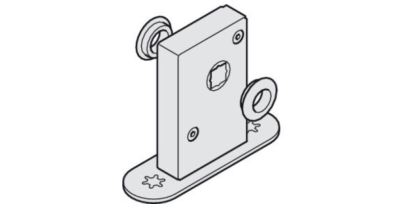 Floor Lock, for Folding Interior Doors, Slido W-Fold32 100T and Slido D-Fold21 5