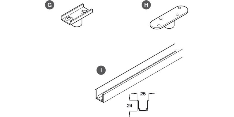 Bottom Guide Roller, Screw Fixing, for Interior Folding Doors, SF-A300 and SF-A8