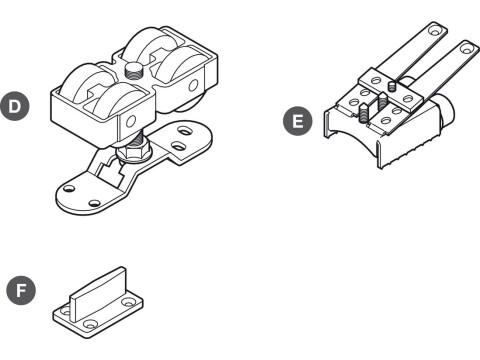 Fitting Set, for Sliding Interior Doors, SF-A300