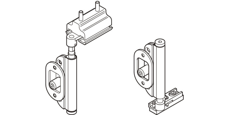 Pivot Set, High Security Option, for Folding Patio Doors, H&auml;fele Fold 100-U