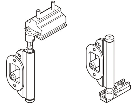 Pivot Set, High Security Option, for Folding Patio Doors, H&auml;fele Fold 100-U