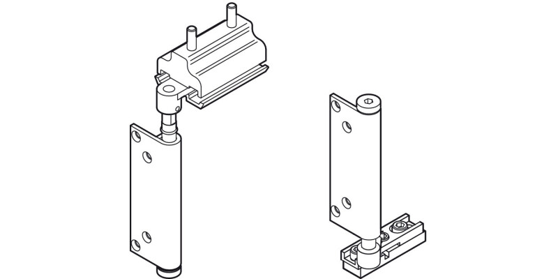 Pivot Set, Standard Security Option, for Folding Patio Doors, H&auml;fele Fold 100