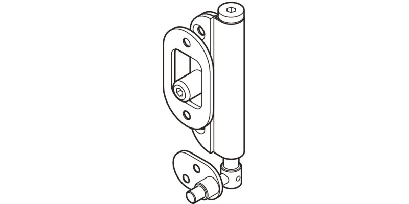 Intermediate Pivot Hinge, for Folding Patio Doors, H&auml;fele Fold 100-U