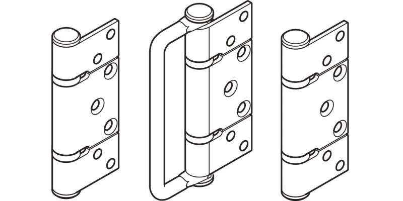 Hinge Handle Set, Offset, for Folding Patio Doors, H&auml;fele Fold 100-U