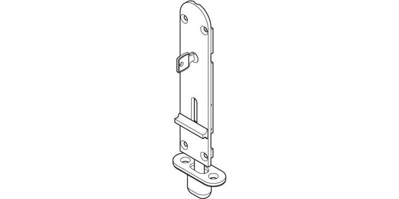 Flush Drop Bolt, with Lock, for Folding Patio Doors, H&auml;fele Fold 100-U