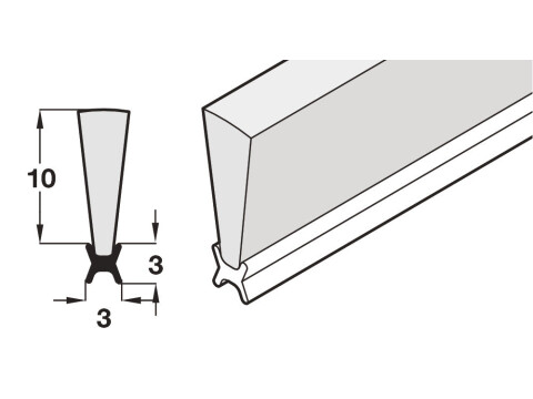 Track Seal, for Folding Patio Doors, H&auml;fele Fold 100-U