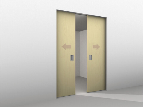 Fitting Set, for Sliding Interior Doors with Simultaneous Action, Hawa-Symmetric