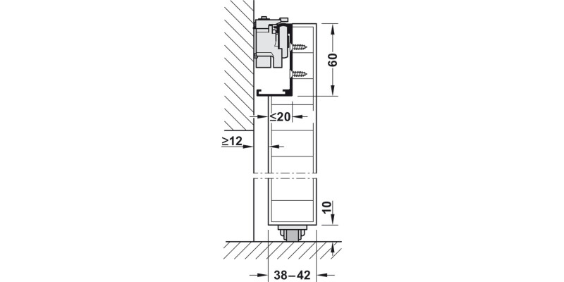 Slido Design 80-M FitSet 1Door 1100mm