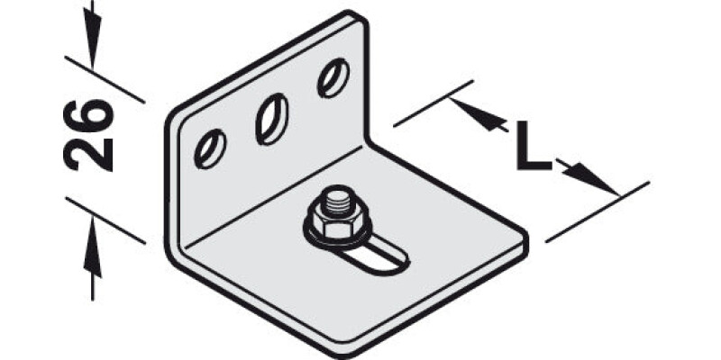 Side Fixing Mounting Bracket, for Sliding Interior Doors, Slido D-Line11