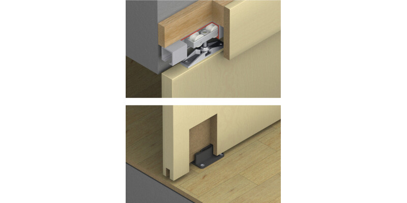 Fitting Set, for Sliding Interior Doors, Hawa-Junior 40/Z