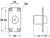 Emergency Release Door Stop 304 SSS