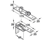 Geze Dbl Act Top Centre 36-58mm Standard