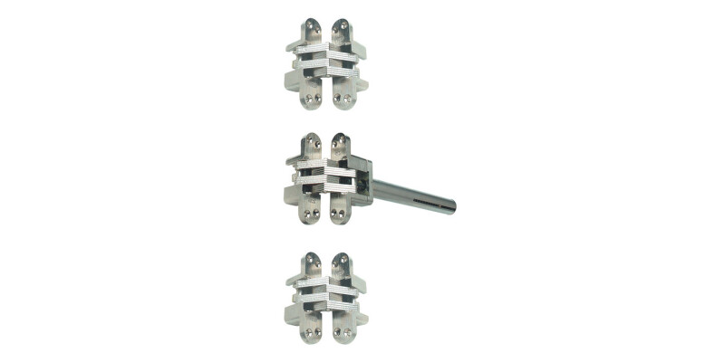 Concealed Door Closer Kit, Zinc Alloy with Plated Steel Links, Soss