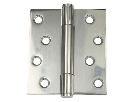 Butt Hinge, Concealed Bearing, 3 Knuckle, Fixed Pin, 102 x 89 mm, Stainless Stee