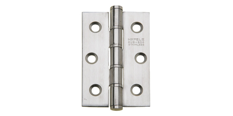 Butt Hinge, Washered, 76 x 52 mm, Stainless Steel, H&auml;fele