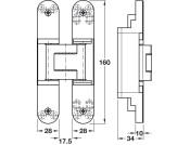 Tectus TE340 3D FR 180D Hinge SSE