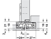 Tectus TE240 3D 180D Hinge BM