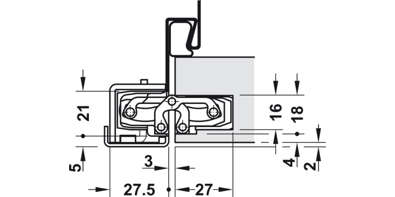 Tectus TE240 3D 180D Hinge BM