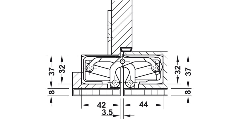 Tectus TE540 3D A8 180D Hinge SSSE