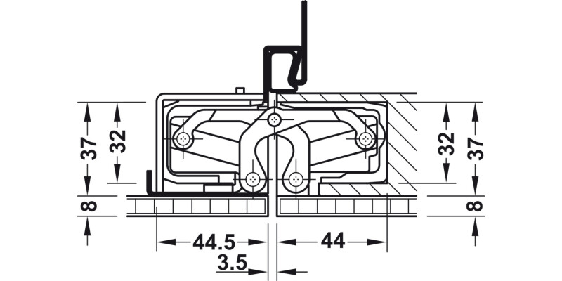 Tectus TE540 3D A8 180D Hinge SSSE