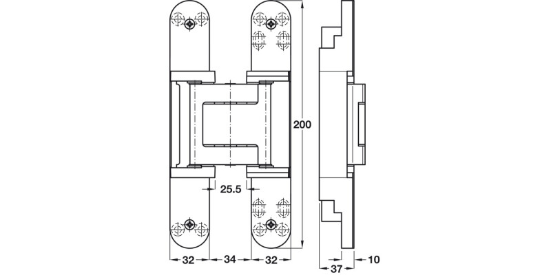Tectus TE540 3D A8 180D Hinge SSSE