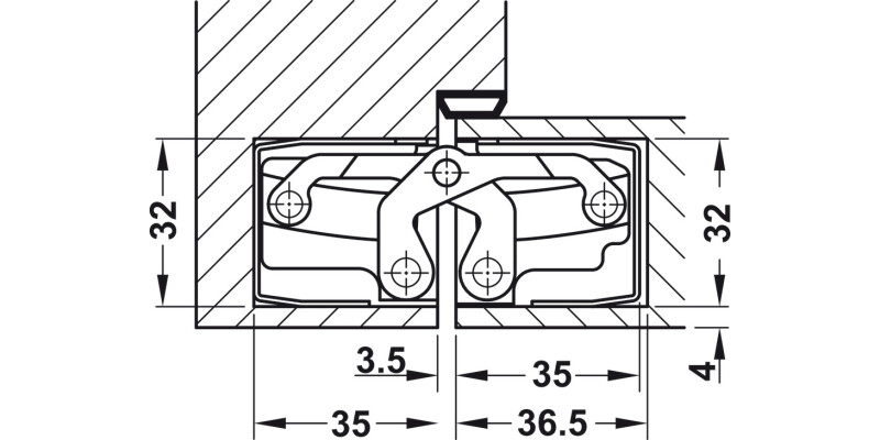 Tectus TE540 3D 180D Hinge MN (f2)