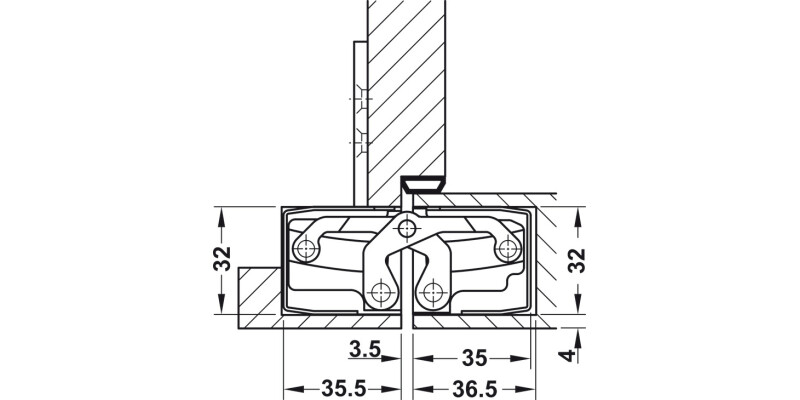 Tectus TE540 3D 180D Hinge MN (f2)