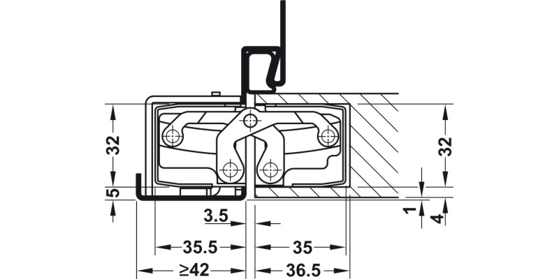 Tectus TE540 3D 180D Hinge MN (f2)