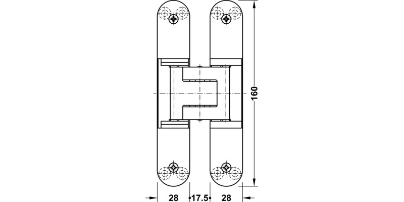 Tectus TE340 3D 180D Hinge MB