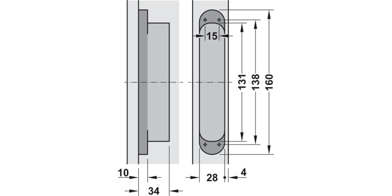 Tectus TE340 3D 180D Hinge MB