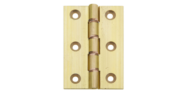 Butt Hinge, DPBW, &Oslash; 9 mm Knuckle, 76 x 51 mm, Brass