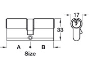 Euro Dbl Cylinder 35/35mm SB Differ