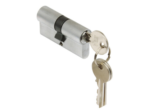 Profile Cylinder, Double, Key Only Operation, Both Sides, Brass