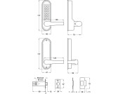 Mec Codelock HD Fnt+Bck Plt Tub Latch