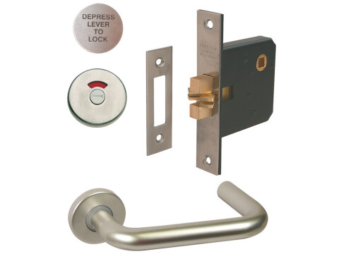 Lever Handle, Indicator and Lock Set, with Large Safety Pattern Lever Handle