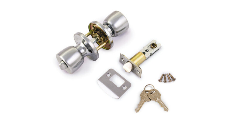 Door Knob Set, Entrance Lock, Steel